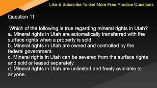 Utah Real Estate Exam Practice Test 1