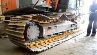 Undercarriage Ireland New Tracks Fitted To A Hitachi Zaxis 130LCN 3 Excavator