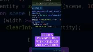 Build a Progress Bar with Html , CSS and Javascript 