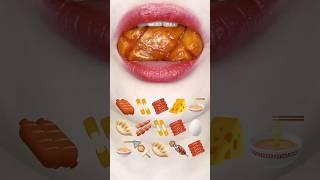 ASMR DELICIOUS REAL EMOJI FOOD 맛있는 이모지 먹방 (sped up)