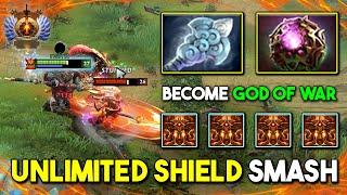 TRULY BECOME GOD OF WAR Offlane Mars OC + Wind Waker Build Unlimited Shield Smash 7.35d DotA 2