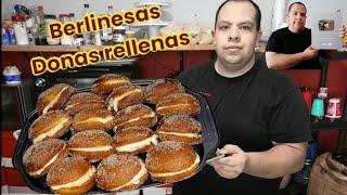 Así hago Donas rellenas fácil para negocio Berlinesas rellenas de crema deliciosas