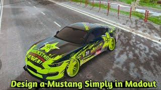 Design a Mustang with Rockstar Livery in Madout2