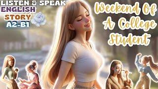 Weekend Routine Of A College Student | Learn English with a Cozy Story Listen & SpeakEnglish Ears