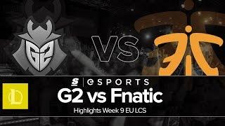 Highlights: G2 vs FNC (EU LCS Summer W9D2 Full Series)