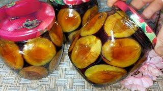 In the Plum Season I cook this Yummy! No Sterilization! Pickled Plum for the Winter.