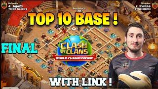 TOP 10 TH16 WORLD CHAMPIONSHIP BASE WITH LINK | CLASH WORLD FINALS DAY 3 BASES | COC.