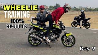 WHEELIE training in hindi by faraz stunt rider DAY-2 #wheelie #learnwheelie #howtodowheelie