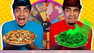 تحدي البيتزا بعجلة الحظ الغامضة  MYSTERY WHEEL OF PIZZA CHALLENGE