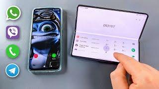 Xiaomi Redmi Note 11 WhatsApp, Viber, Telegram & Incomig Call from Samsung Z Fold Outgoing call