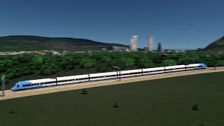 Cities: Skylines - First Person High Speed Rail Train Ride