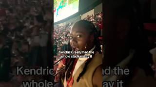 Everyone at Super Bowl screamed ‘A MINOR’ during Kendrick Lamar’s Not Like Us  #kendricklamar #nfl