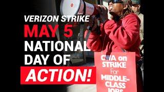 SF Solidarity Protest For Striking CWA-IBEW Verizon Workers On May 5, 2016
