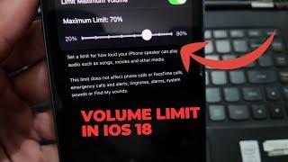 Set a Volume Limit in IPhone in IOS 18.2