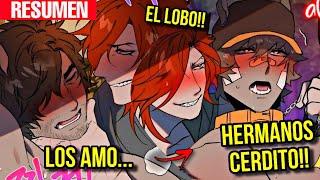 LOS TRES CERDITOS SE ENAMORARON DEL LOBO FEROZ!!!‍TRES CERDITOS MANHWA BL‍  (Resumen)