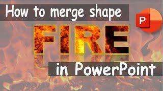 How to use Merge Shape Subtract/ Intersect Command in PowerPoint | Merge Text and Images in PPT #ppt