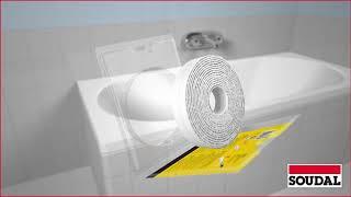 Sealing a bath tub with Soudal Sealing Strip