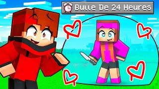 Enfermer ma CRAZY FAN GIRL dans une BULLE pendant 24 HEURES sur Minecraft !