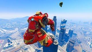 GTA 5 Hulk Vs HulkBuster Ragdoll Compilation | (GTA 5 Fails Funny Moments Ragdolls)