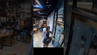 Be watchful of the kids ️ The glass door shattered while the kids were playing #shorts #glassdoor