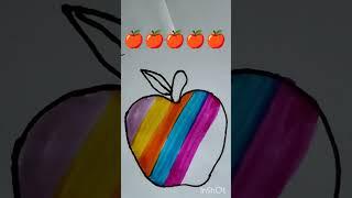 colourful Apple drawing#art #satisfyling #vira #
