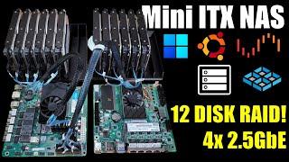 Mini ITX NAS Motherboard Intel CPU 6xSATA 4x2.5GbE 2xM.2