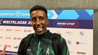 Yared Nuguse After Running Down Jakob Ingebrigtsen in 1500m at Zurich Diamond League