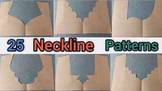 HOW TO CUT BASIC NECKLINE PATTERNS || Trendy Neckline Designs