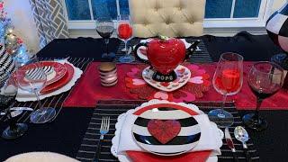 HOW TO DECORATE VALENTINES DAY | ROMANTIC DATE NIGHT TABLESCAPE | GLAMOUR ELLEN #datenight