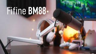 FIFINE BM88 Low Profile Microphone Arm Review — A clean, white & premium mic arm!