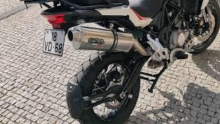 Benelli trk 502 X with GPR Tri oval Exhaust.