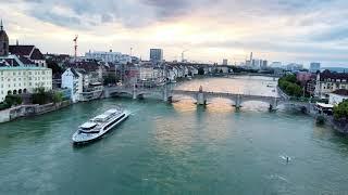 Basel Drone 4K Switzerland Basler Münster Drone Mittlere Brücke