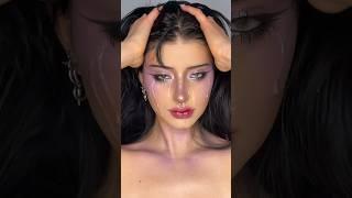 sad girl makeup on ster0ids #creativemakeup #makeuptutorial