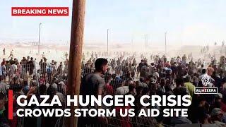 Gaza hunger crisis: Desperate crowds storm US aid distribution site in Rafah as operation collapses
