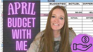 BUDGET WITH ME | April monthly budget | zero based budget | real numbers | family of 4 | April 2023