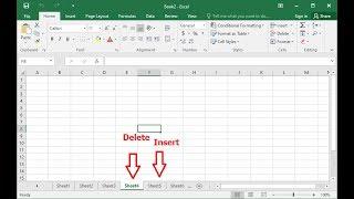 How to Insert & Delete Sheets in MS Excel by Shortcut Key-Hindi