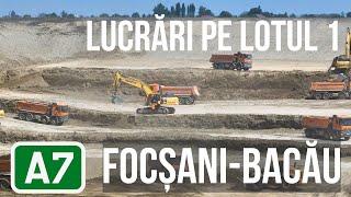 AUTOSTRADA A7 Focșani-Bacău | Lucrari pe lotul 1 | 03.08.2024 || Raducu P Drum