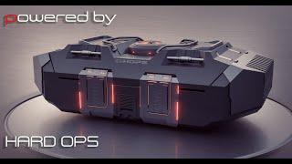 Hard surface modelling in Blender - quick scifi crate sketch with HardOPS, Boxcutter, Machine Tools