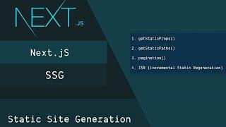 Next.js SSG(static site generation) : getStaticProps(), getStaticPaths(), pagination and ISR