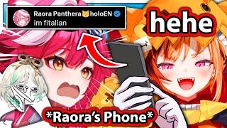 When Gigi "Borrowing" Raora's Phone IRL: 【Gigi Cecilia Hololive】