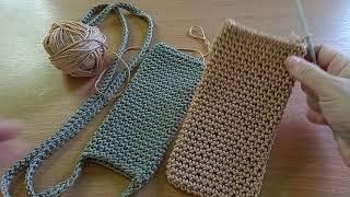 СУМОЧКА-ЧЕХОЛ для телефона крючком! Crocheting. Knitting a purse for a phone with a hook