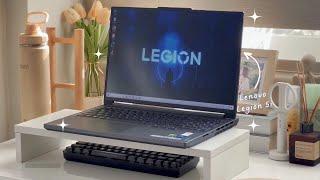 aesthetic laptop unboxing  Lenovo Legion 5i | aesthetic desk setup | digicam unboxing