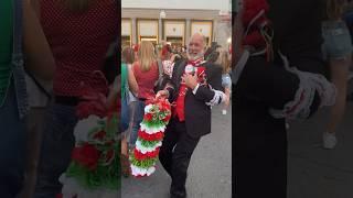 He’s DANCING AWAY at the Italian-American St.Joseph’s Parade 2024 in the French Quarter, New Orleans