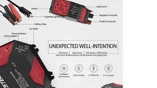 BESTEK 400W 500W DC 12V 110V Inverter with 4 USB Charging Ports, Power Converter 2 AC Outlets