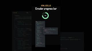 Circular Progress bar Html/Css/ Js  #frontend #webdesign  #code #htmlcss #coding