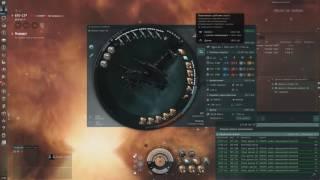 EVE Online Raven Нубо Фит против Дронов. 10-12млн/тик