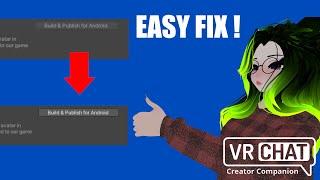 How to fix greyed out Upload Avatar button for Quest for a purchased avatar - VRChat Unity Tutorial