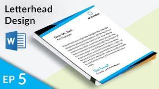 How To Make Company Letterhead in Word - Word Tutorial - Letterhead Design in Word