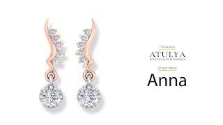 Anna - Diamond Earrings designs for daily Use 12 moissanite 0.39 as a diamond weight.