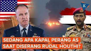 Sedang Apa Kapal Perang AS Saat Diserang Rentetan Rudal dan Drone Houthi?